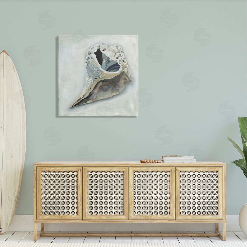 Erica Christopher Nautical Conch Seashell Canvas Wall Art in Room
