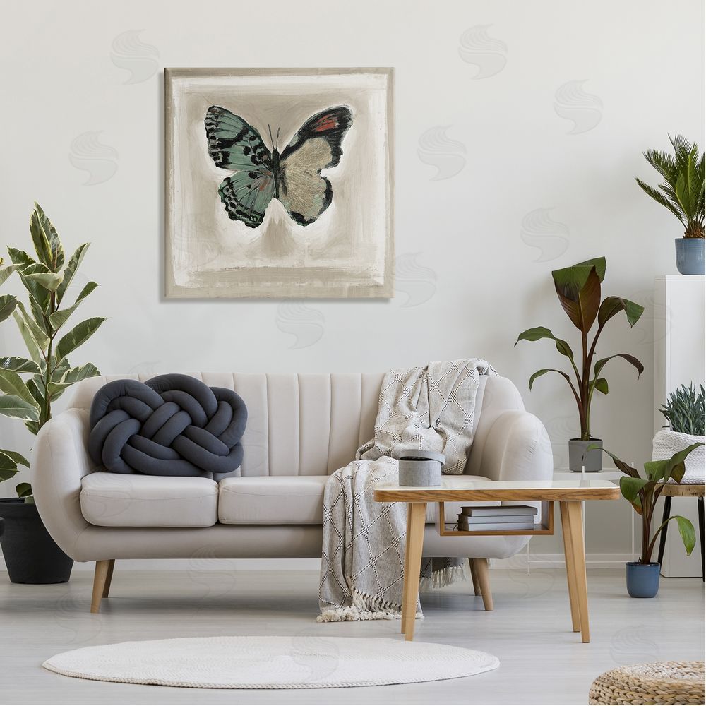 Stacy D'Aguiar Asymmetrical Butterfly Wings Canvas Wall Art in Room