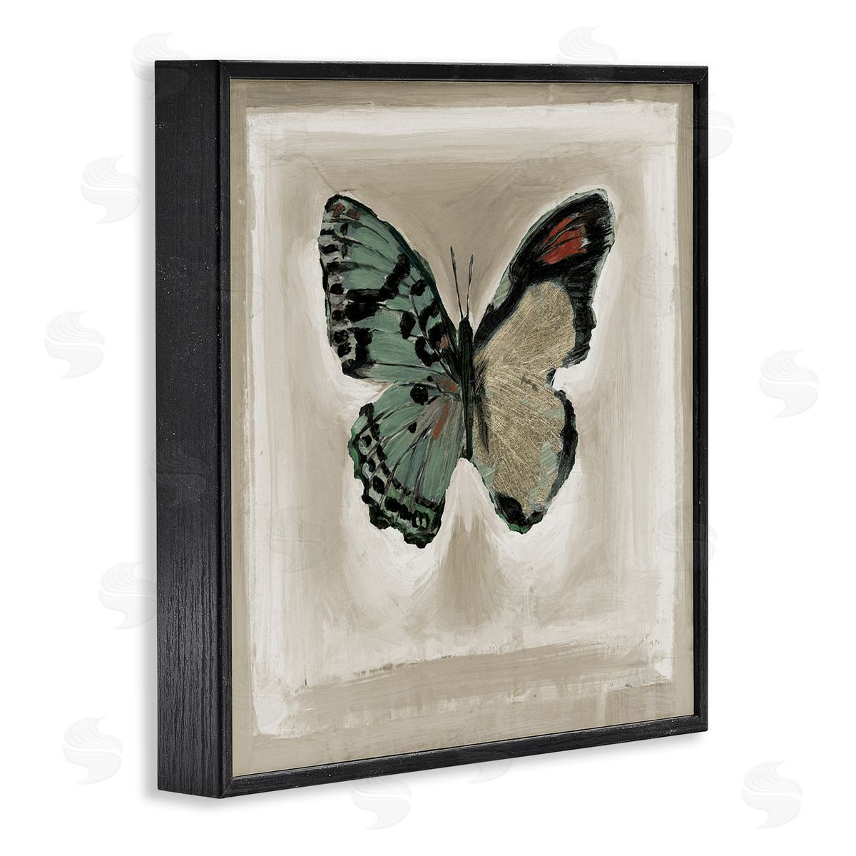 Stacy D'Aguiar Asymmetrical Butterfly Wings Black Framed Glicee Wall Art Print