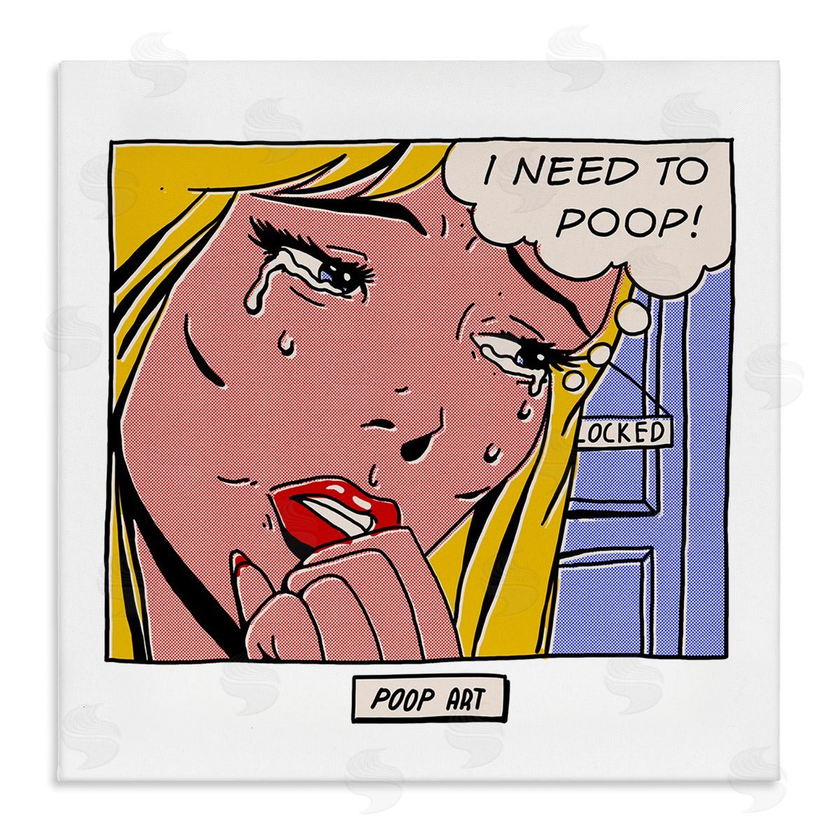 Matheus Lopes Castro Need To Poop Classic Comic Stretched Canvas Wall Art Print