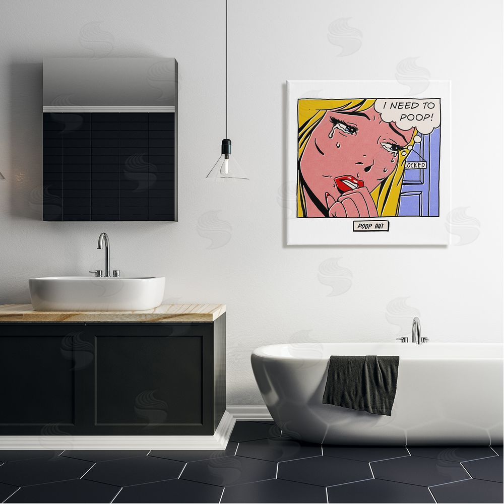 Matheus Lopes Castro Need To Poop Classic Comic Canvas Wall Art in Room