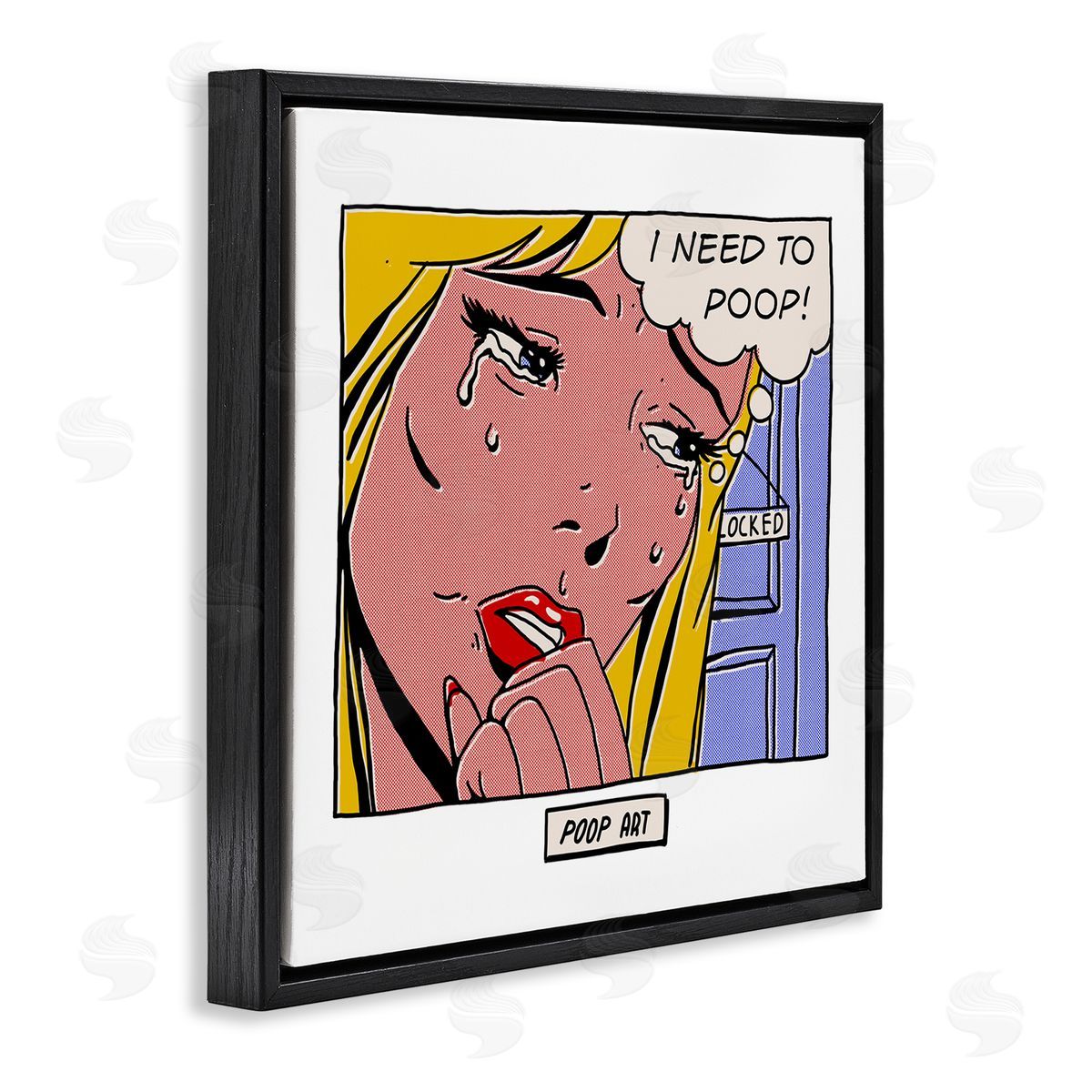 Matheus Lopes Castro Need To Poop Classic Comic Black Floating Frame Canvas Wall Art Print