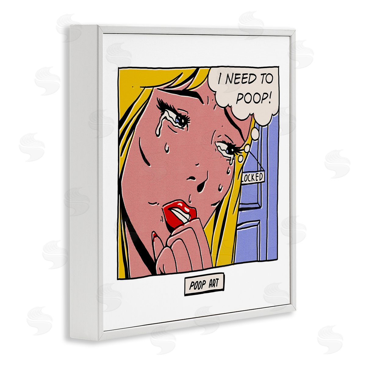 Matheus Lopes Castro Need To Poop Classic Comic White Framed Glicee Wall Art Print