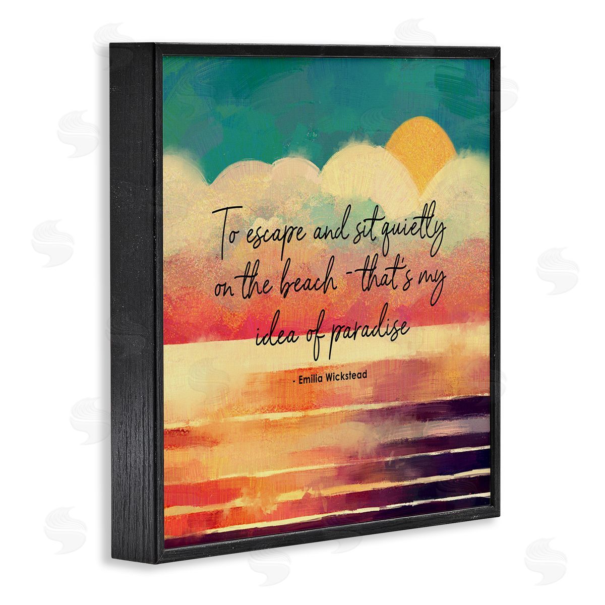 Ziwei Li To Escape Paradise Phrase Black Framed Glicee Wall Art Print