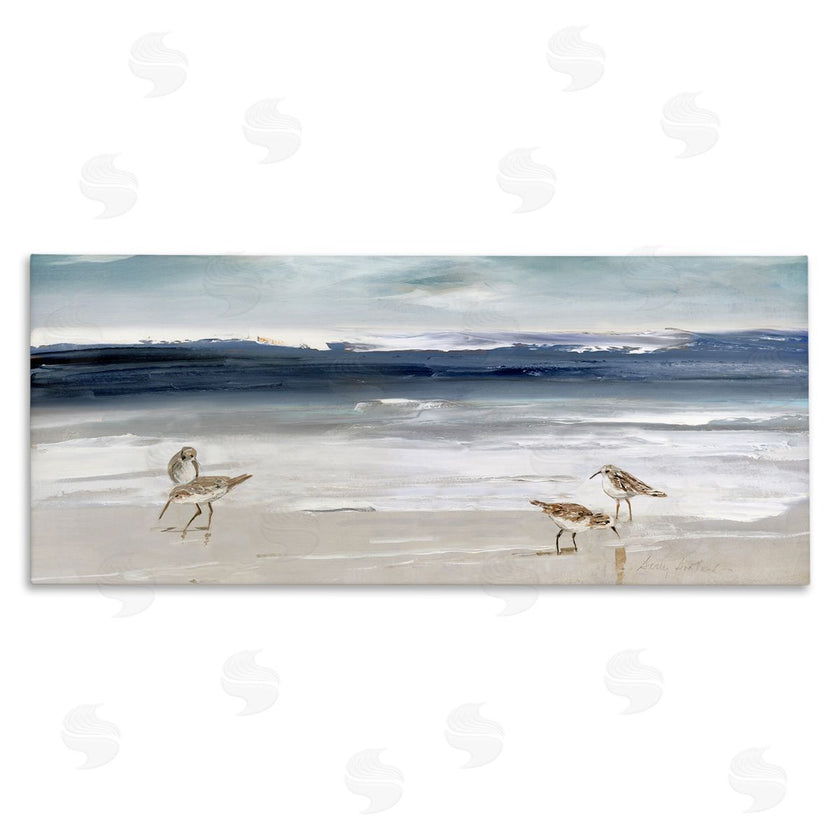 Sally Swatland | Sandpipers Grazing Sea Shore