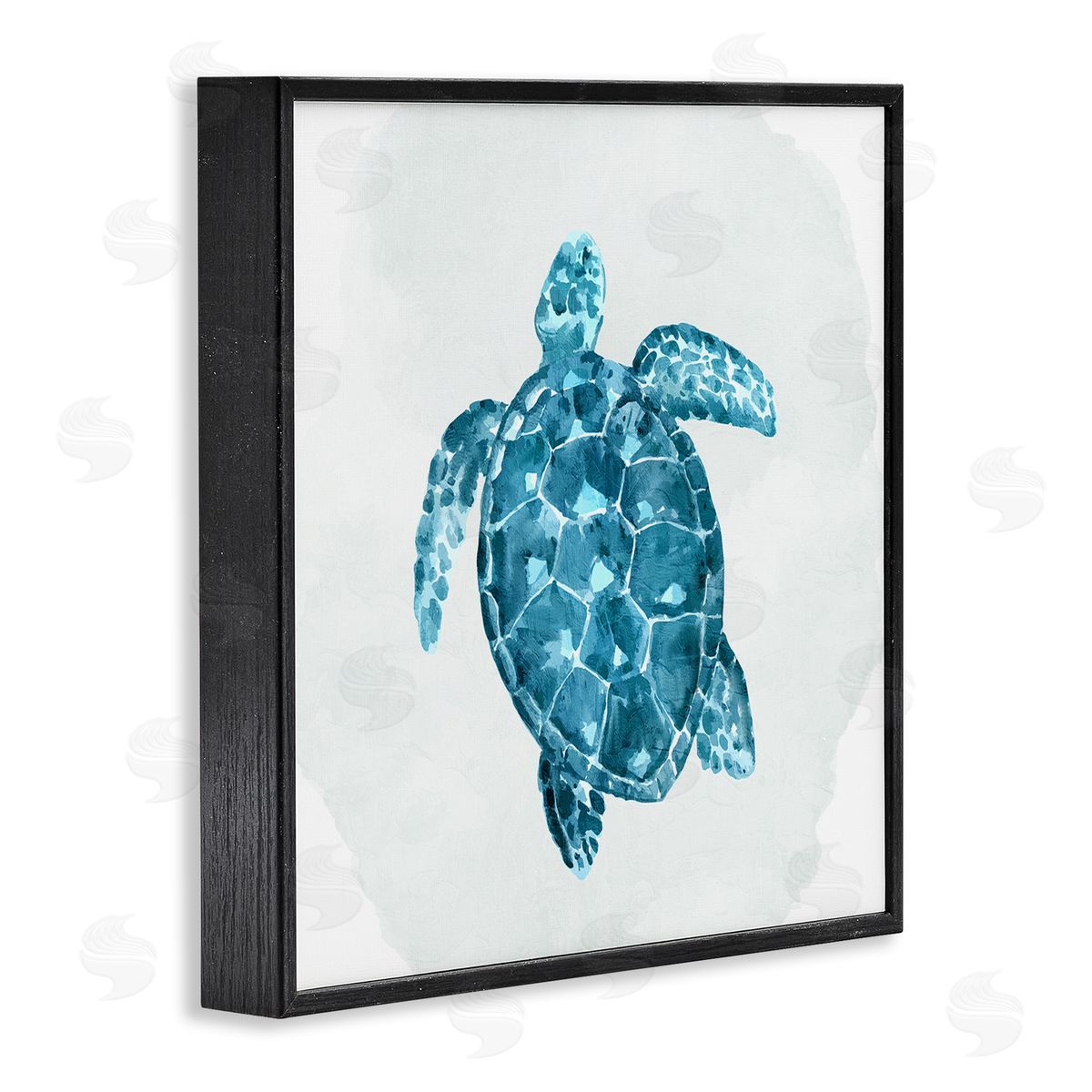 Kim Allen Aquatic Sea Life Tortoise Black Framed Glicee Wall Art Print