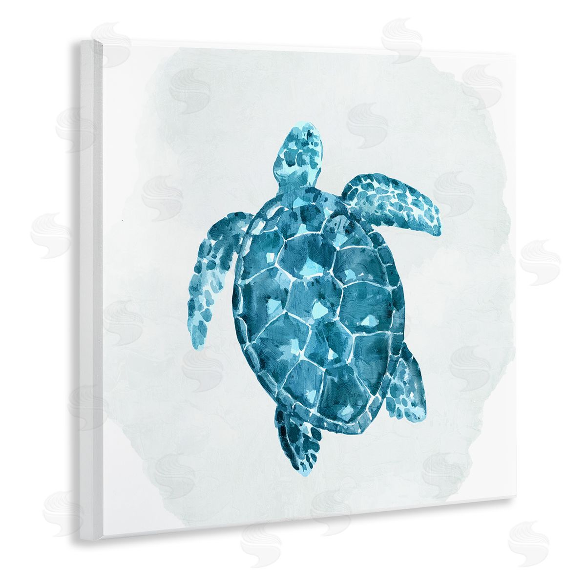 Kim Allen Aquatic Sea Life Tortoise Wooden Wall Plaque Art Print