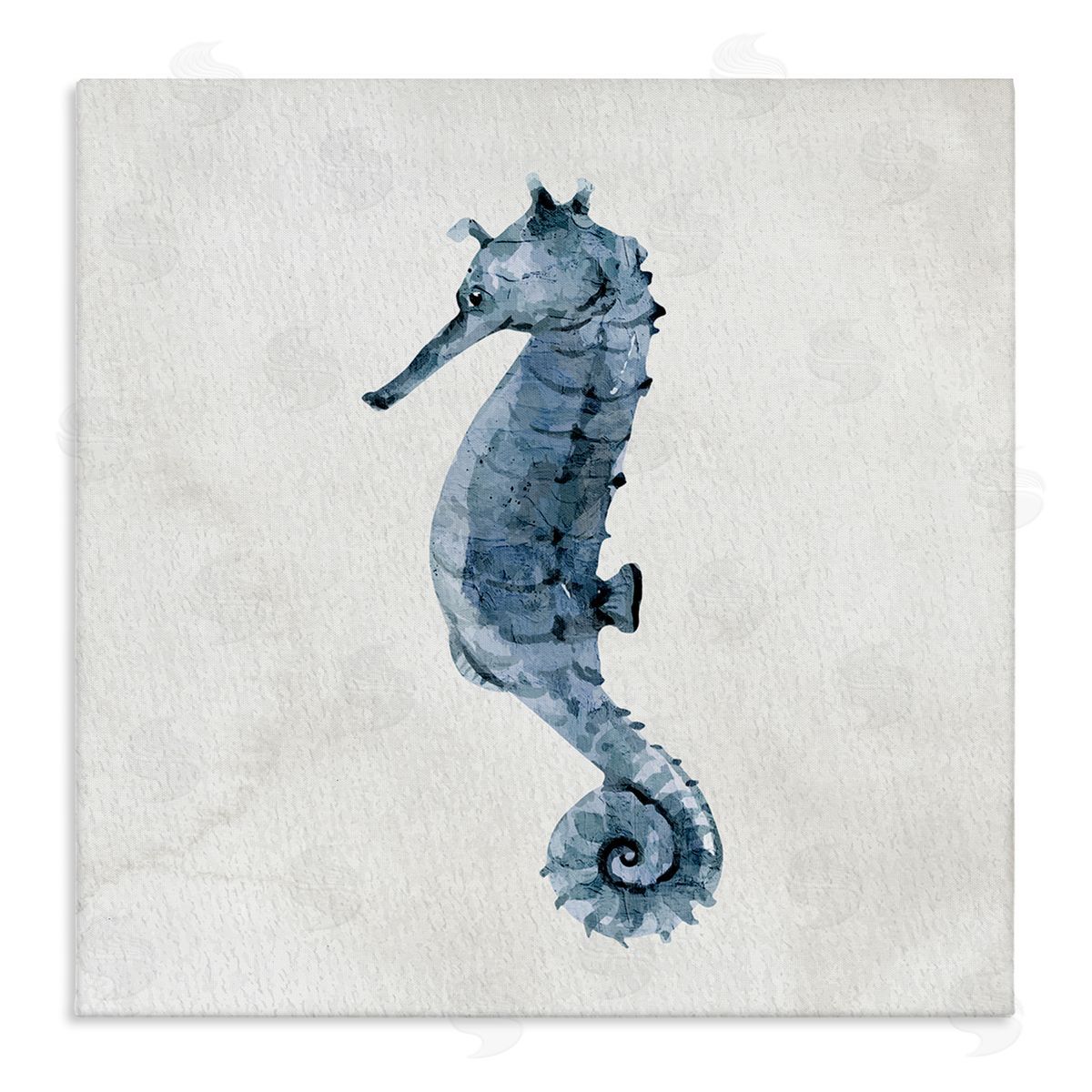 Kim Allen Nautical Seahorse Wildlife Portrait Stretched Canvas Wall Art Print