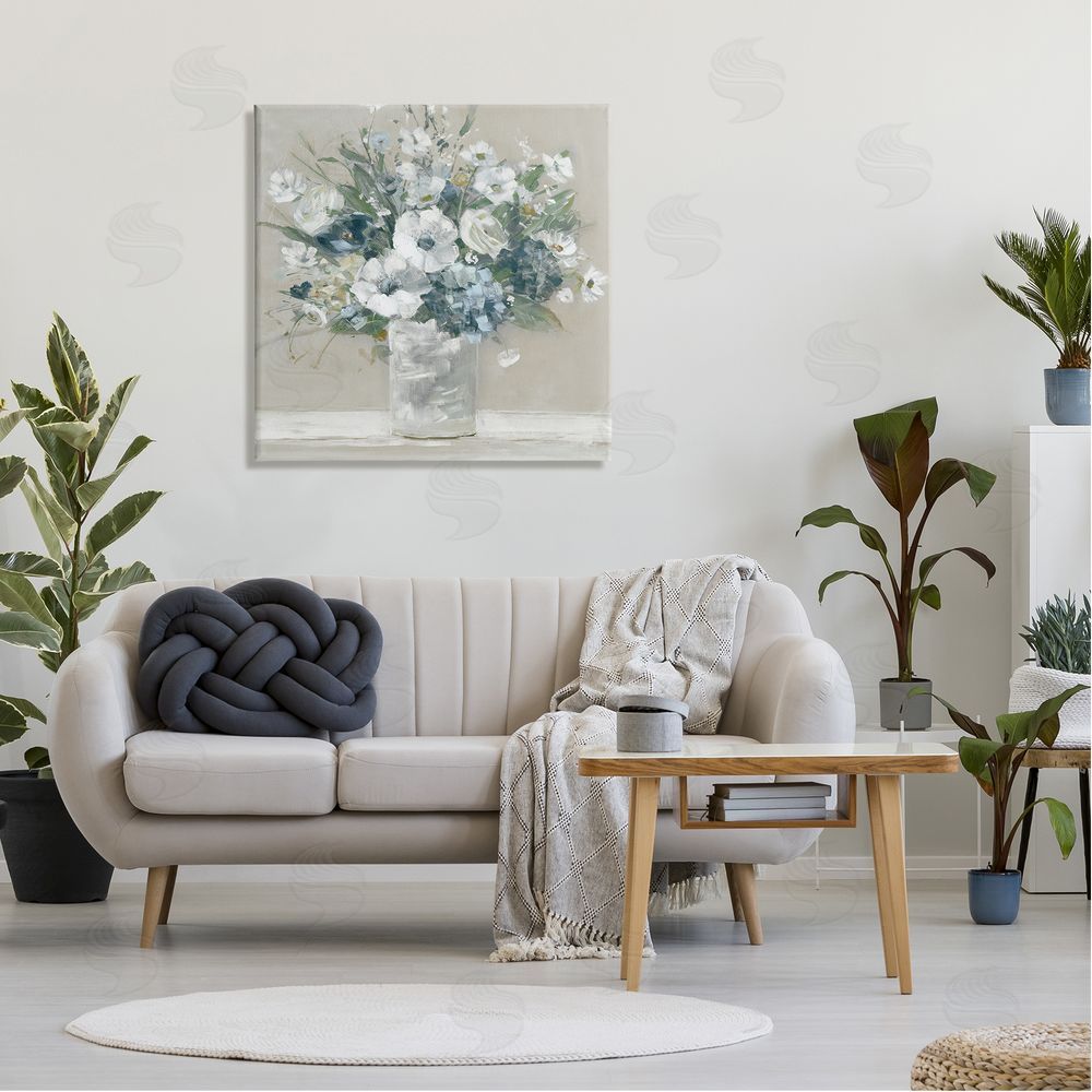 Sally Swatland Anemone Flower Arrangement Canvas Wall Art in Room