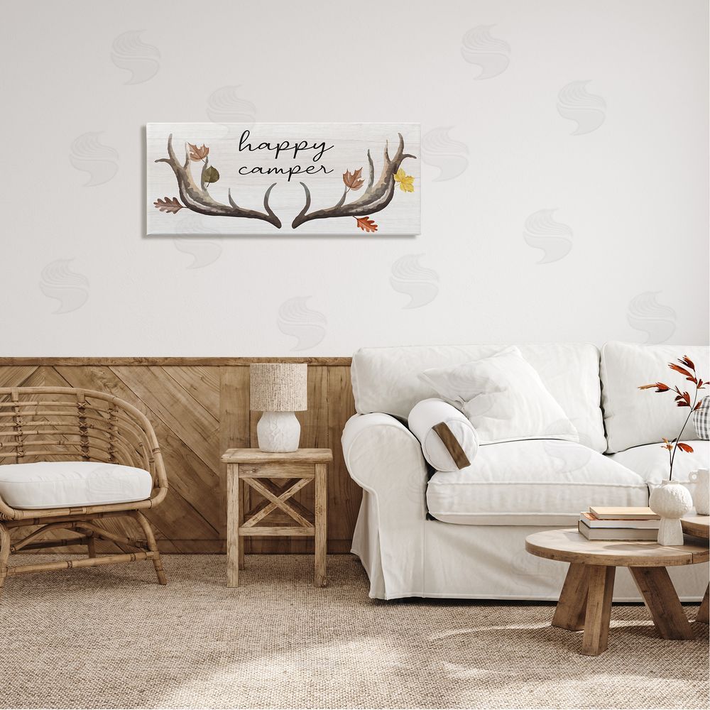 Stupell Studio Happy Camper Autumnal Antlers