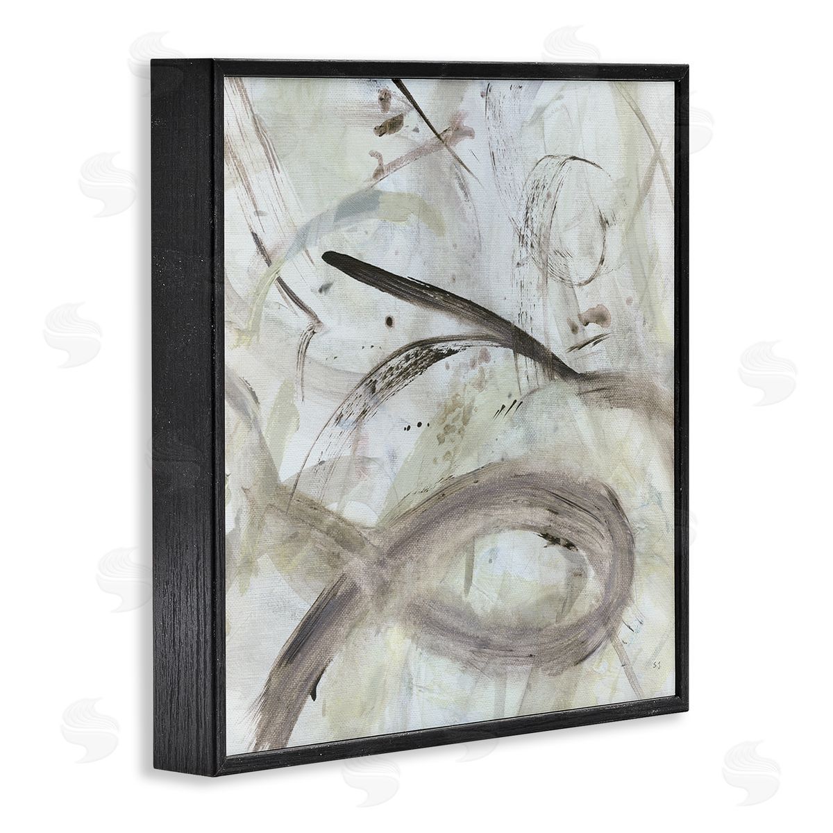 Susan Jill Abstract Fluid Shapes Arrangement Black Framed Glicee Wall Art Print