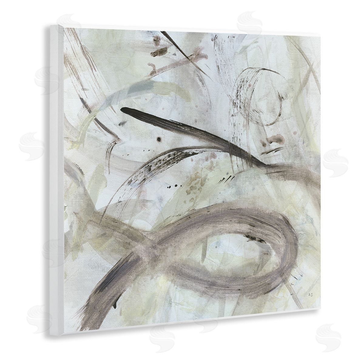 Susan Jill Abstract Fluid Shapes Arrangement Wooden Wall Plaque Art Print