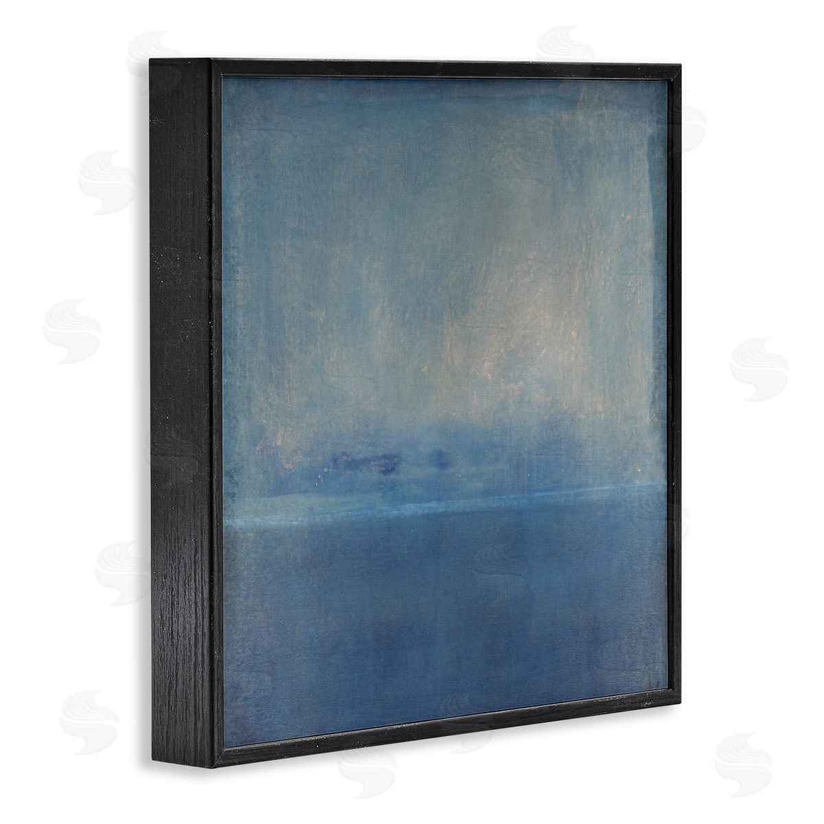 Tim O'Toole Blue Abstract Landscape  Black Framed Glicee Wall Art Print