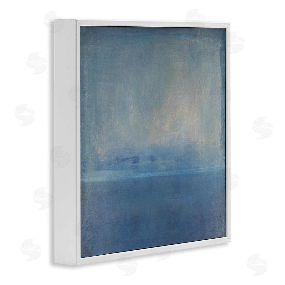 Tim O'Toole Blue Abstract Landscape  White Framed Glicee Wall Art Print
