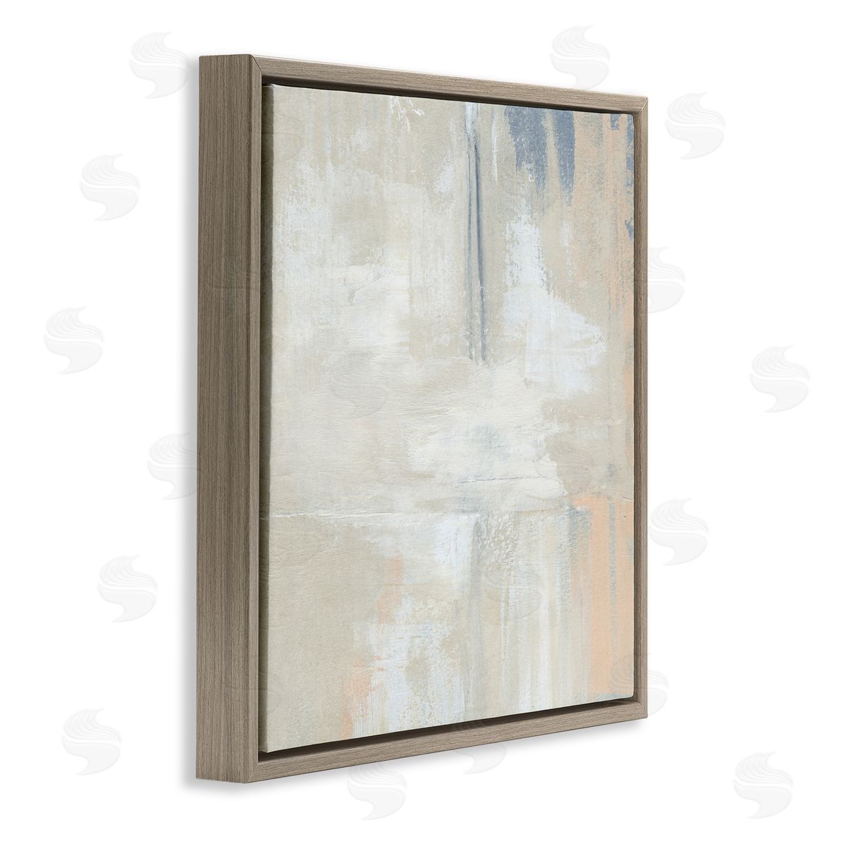 Annie Warren Beige Modern Neutral Tones Brown Floating Frame Canvas Wall Art Print