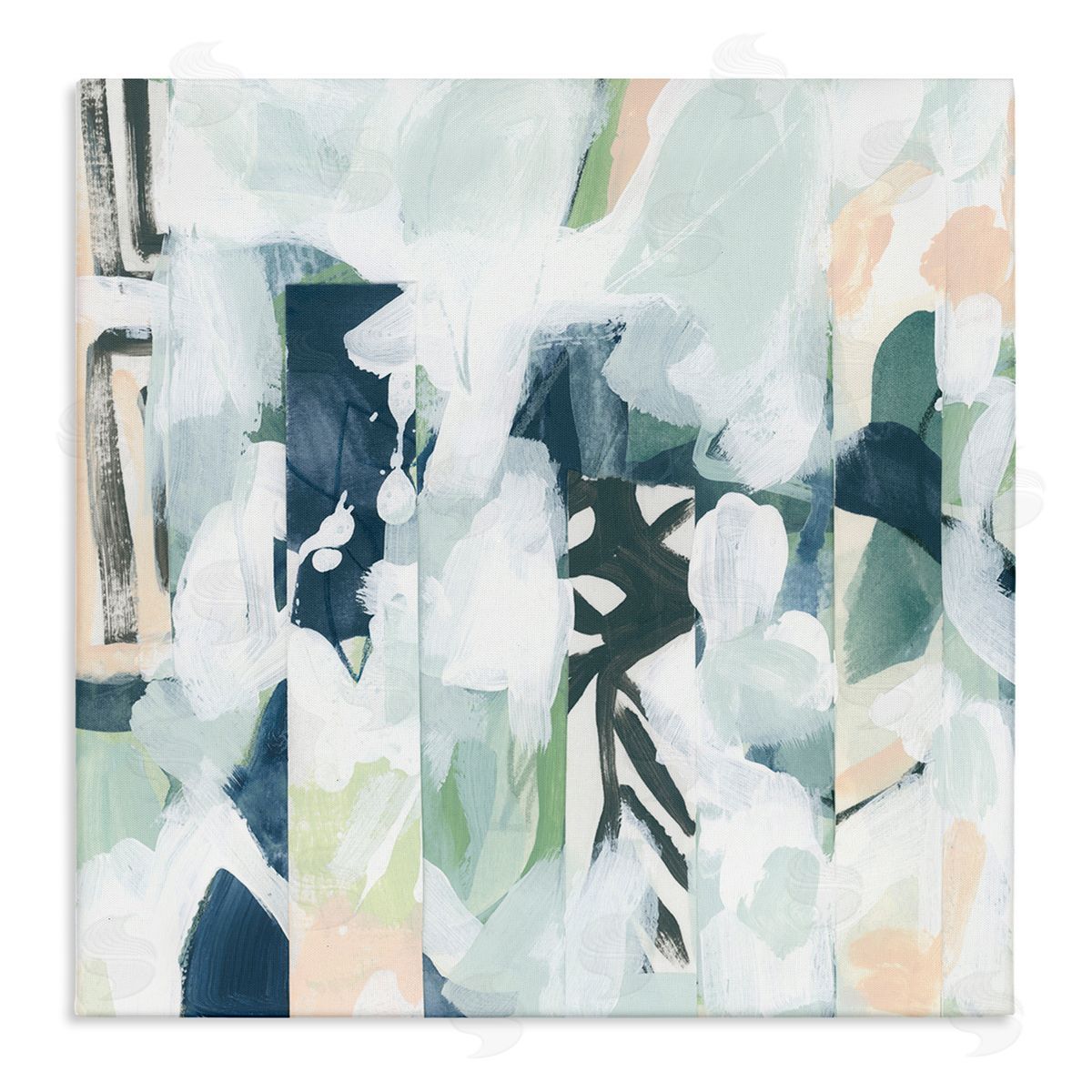 June Erica Vess Alternating Abstract Shapes Composition Stretched Canvas Wall Art Print