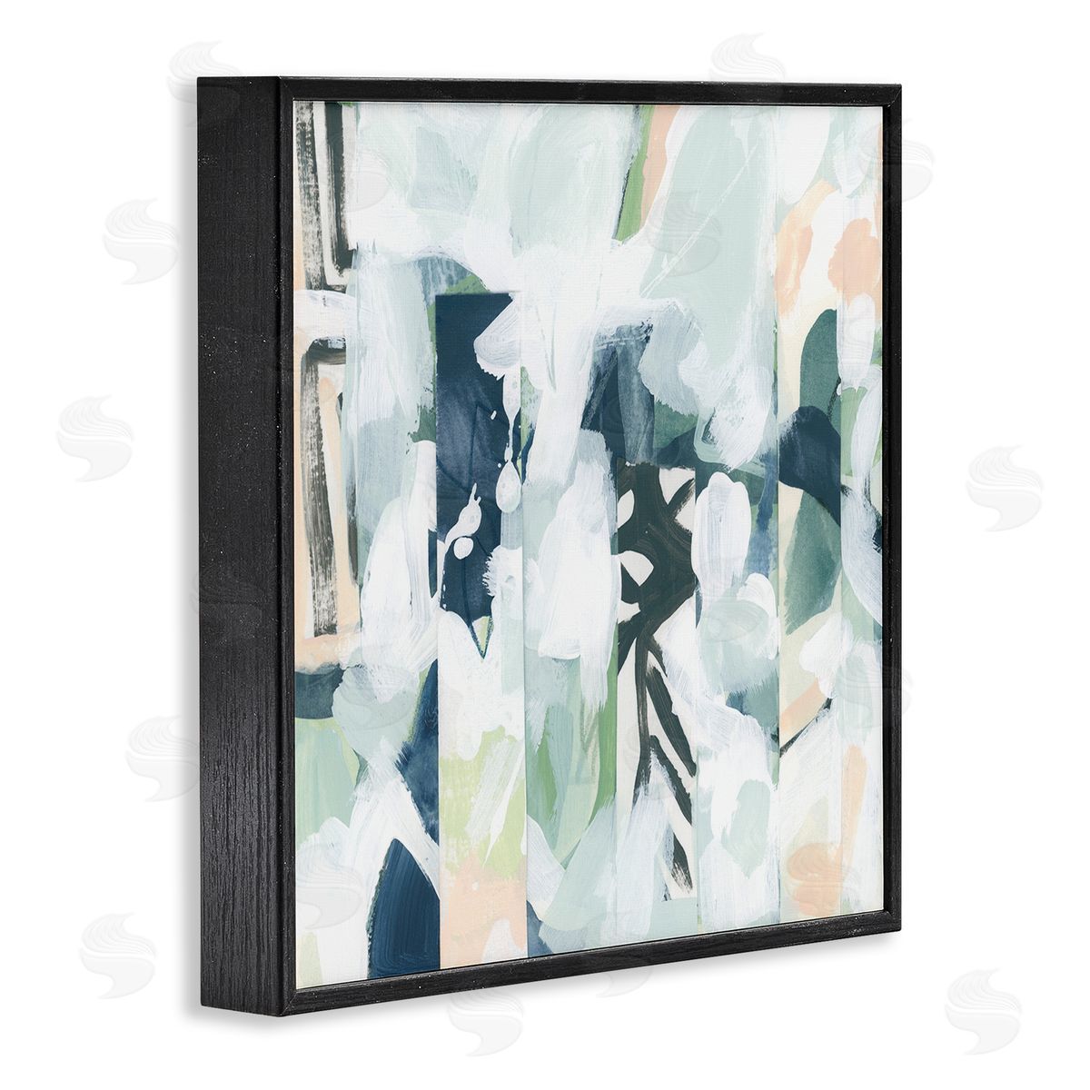 June Erica Vess Alternating Abstract Shapes Composition Black Framed Glicee Wall Art Print
