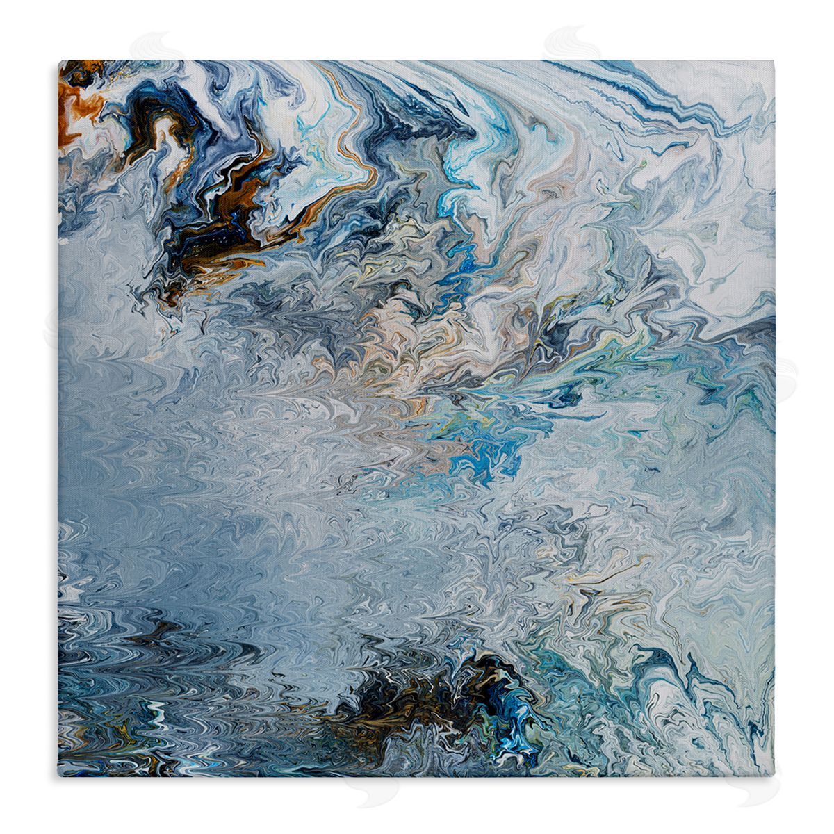 Ruth Fromstein Marbled Wavy Abstract Pattern Stretched Canvas Wall Art Print
