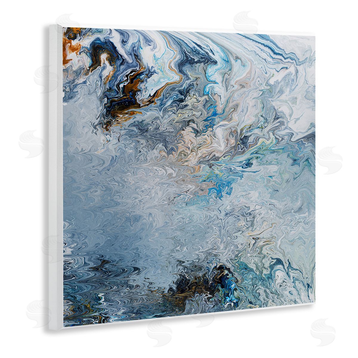 Ruth Fromstein Marbled Wavy Abstract Pattern Wooden Wall Plaque Art Print