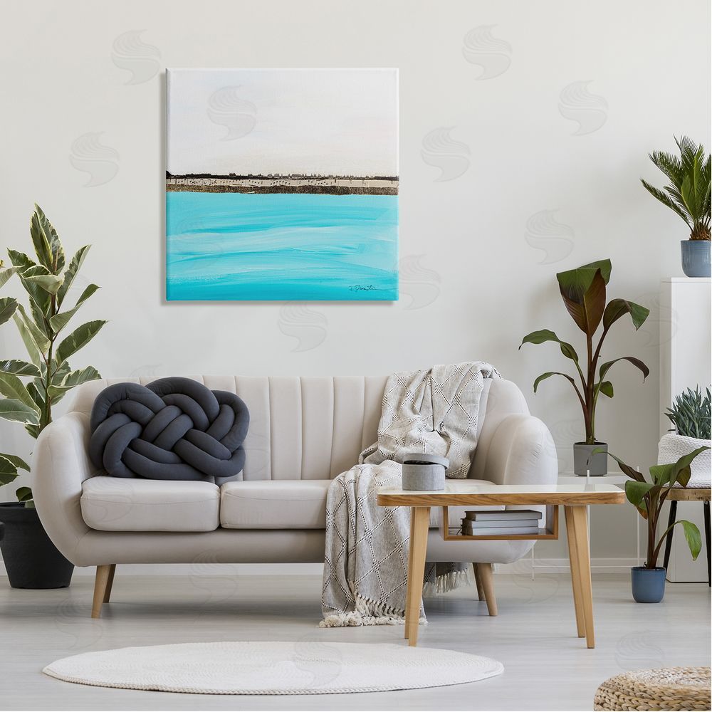 Ruth Fromstein Modern Landscape Music Notes Collage Canvas Wall Art in Room
