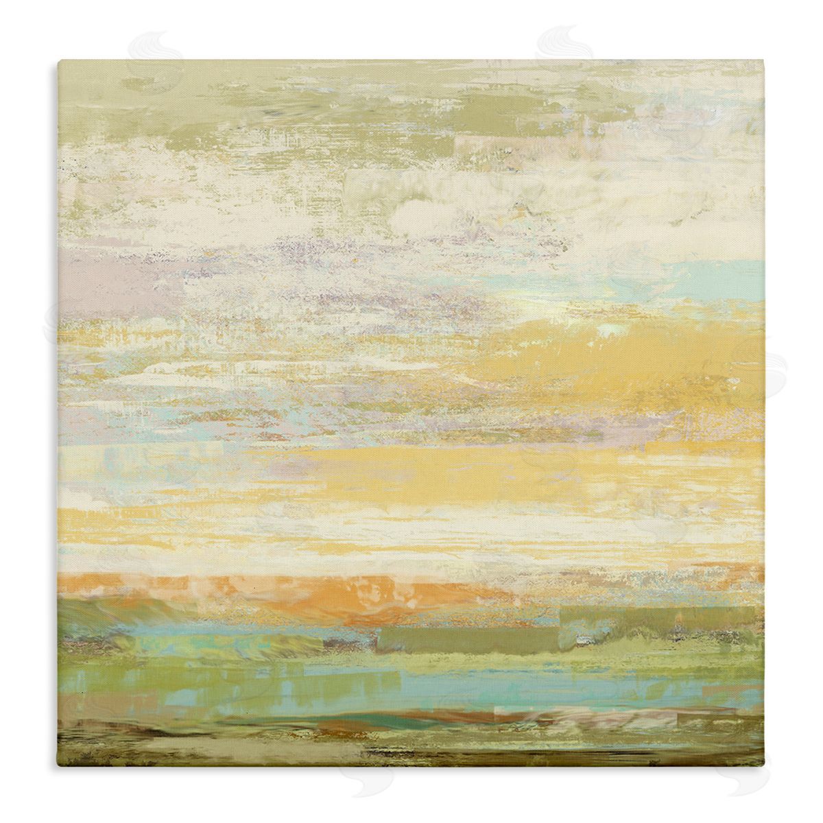 Suzanne Nicoll Abstract Yellow Landscape  Stretched Canvas Wall Art Print