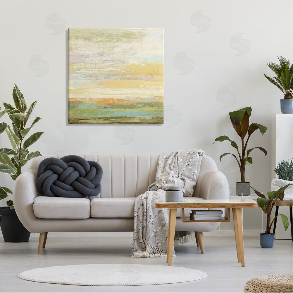 Suzanne Nicoll Abstract Yellow Landscape  Canvas Wall Art in Room