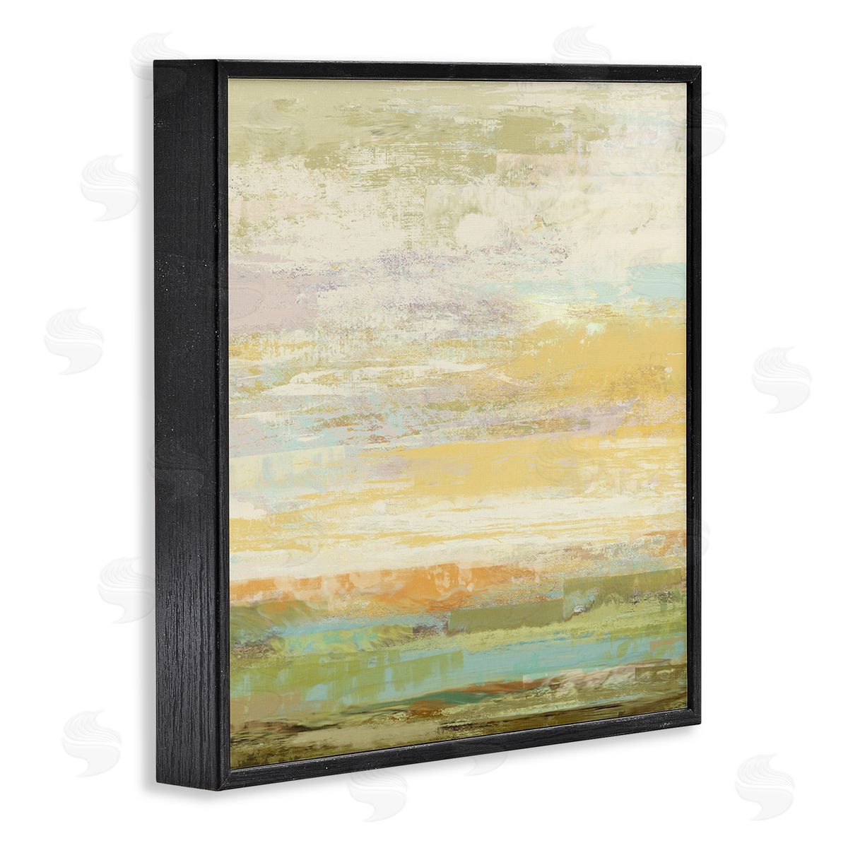 Suzanne Nicoll Abstract Yellow Landscape  Black Framed Glicee Wall Art Print