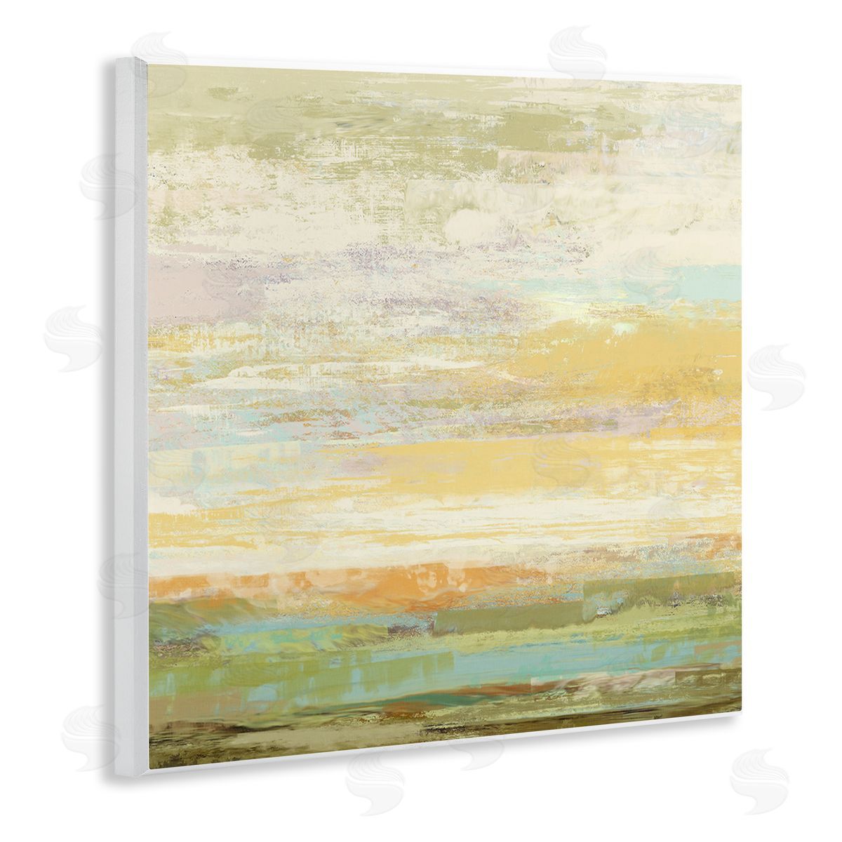 Suzanne Nicoll Abstract Yellow Landscape  Wooden Wall Plaque Art Print