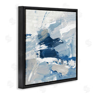 Lanie Loreth | Abstract Brushed Blue Painting