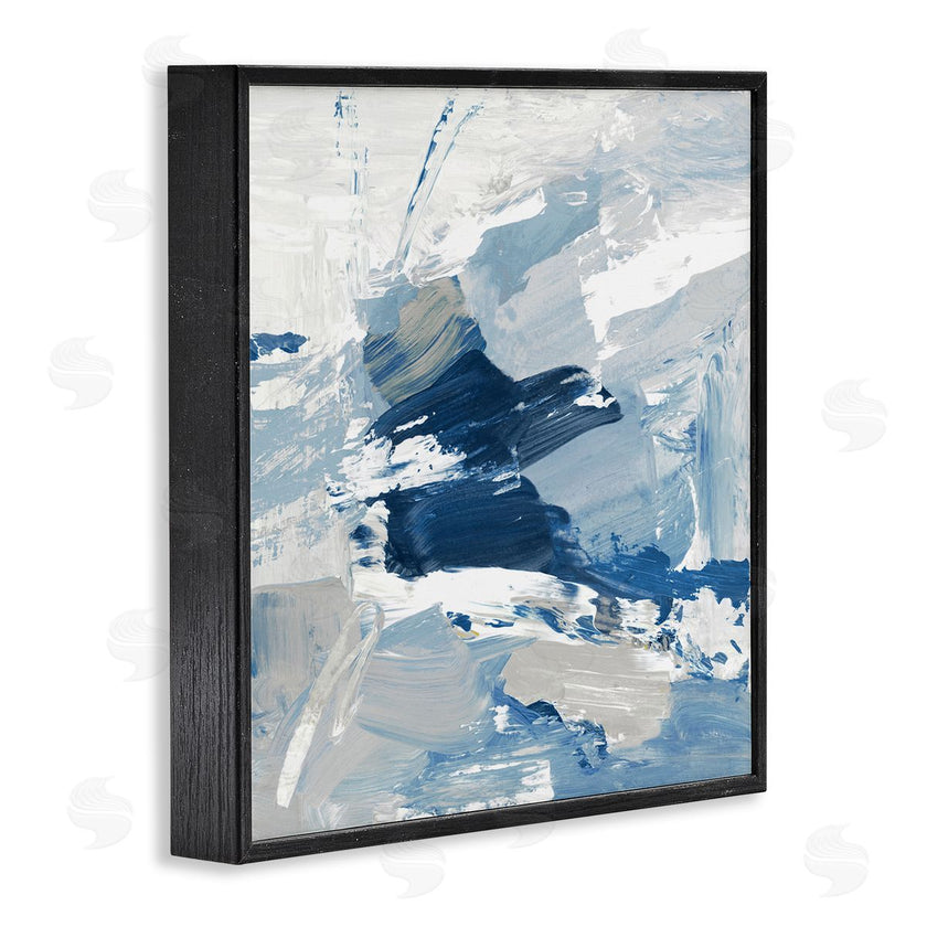 Lanie Loreth | Abstract Brushed Blue Painting