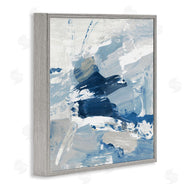 Lanie Loreth | Abstract Brushed Blue Painting