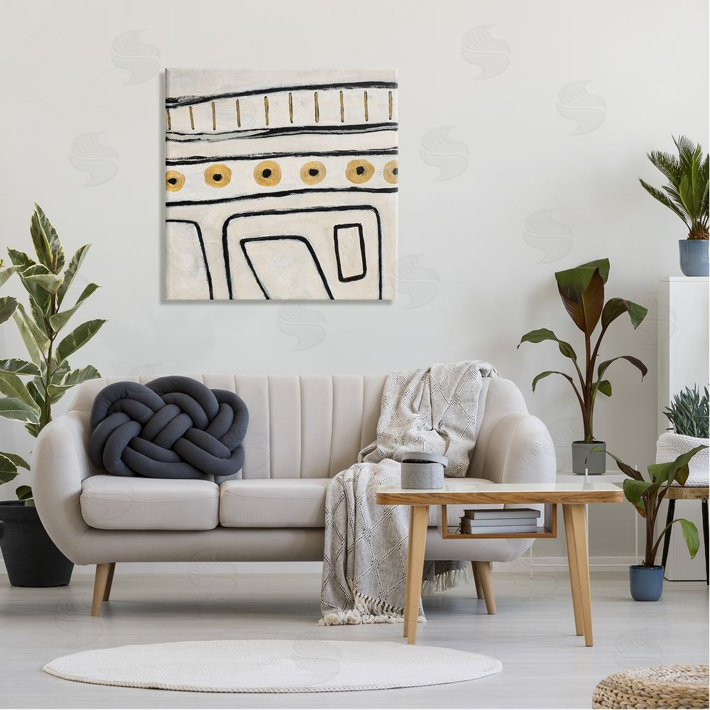 Lanie Loreth Abstract Outline Shapes Pattern Canvas Wall Art in Room
