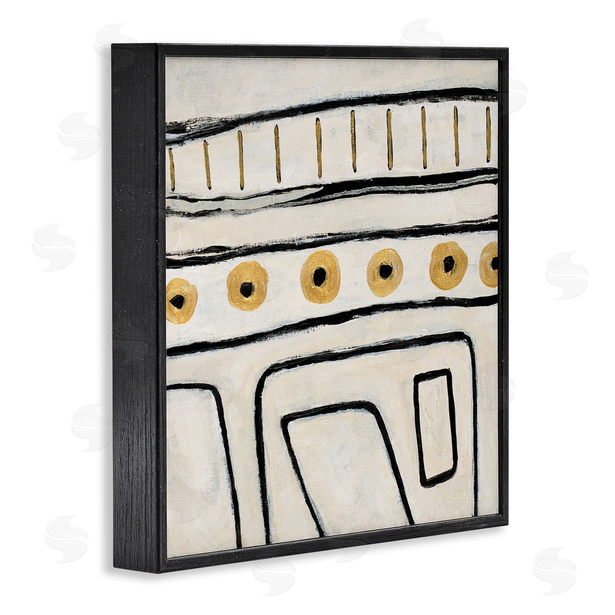 Lanie Loreth Abstract Outline Shapes Pattern Black Framed Glicee Wall Art Print
