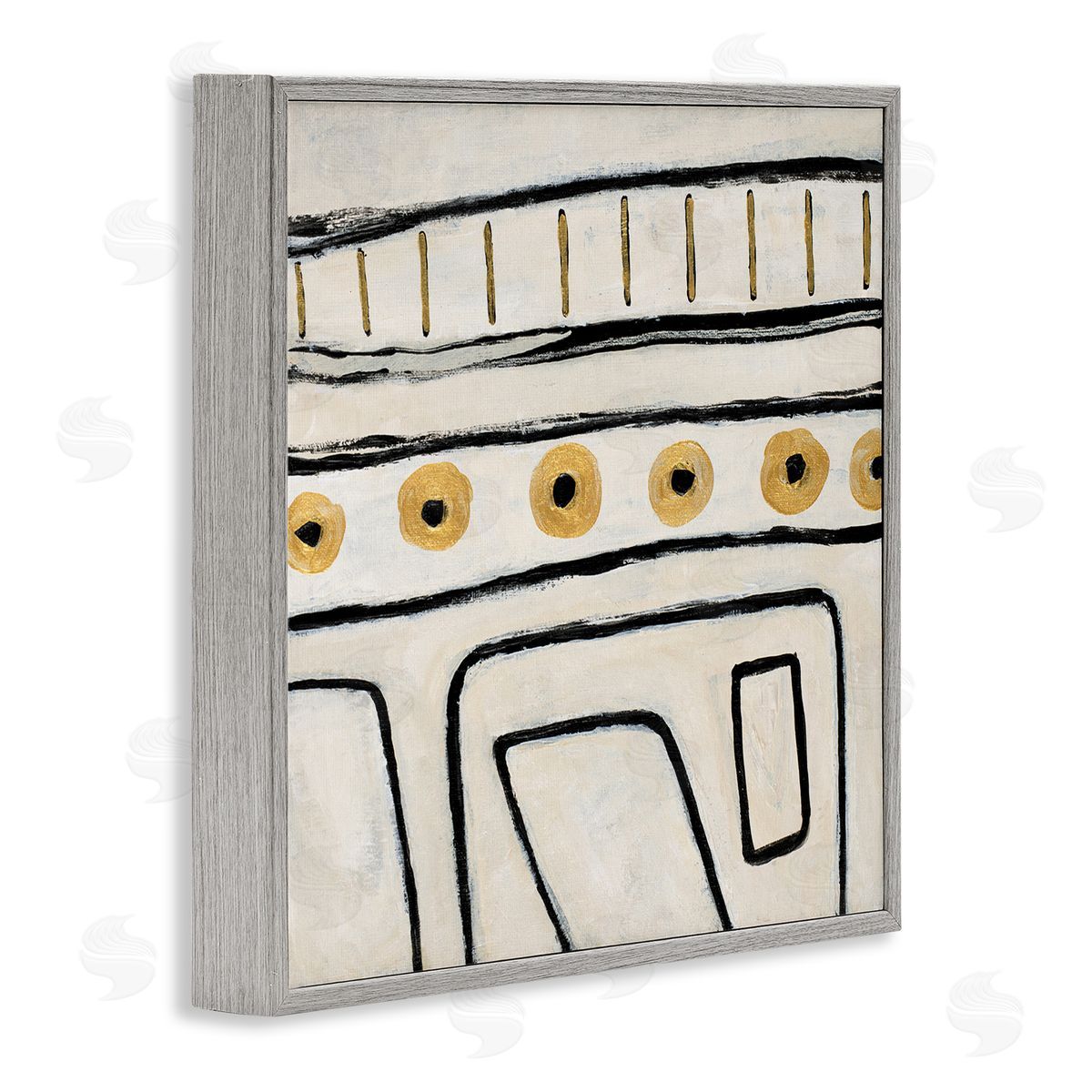 Lanie Loreth Abstract Outline Shapes Pattern Gray Framed Glicee Wall Art Print