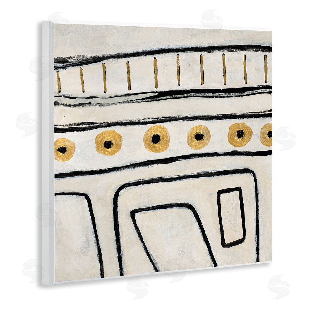 Lanie Loreth Abstract Outline Shapes Pattern Wooden Wall Plaque Art Print