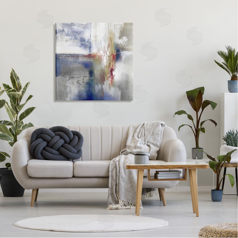 K. Nari Abstract Brush Strokes Composition Canvas Wall Art in Room
