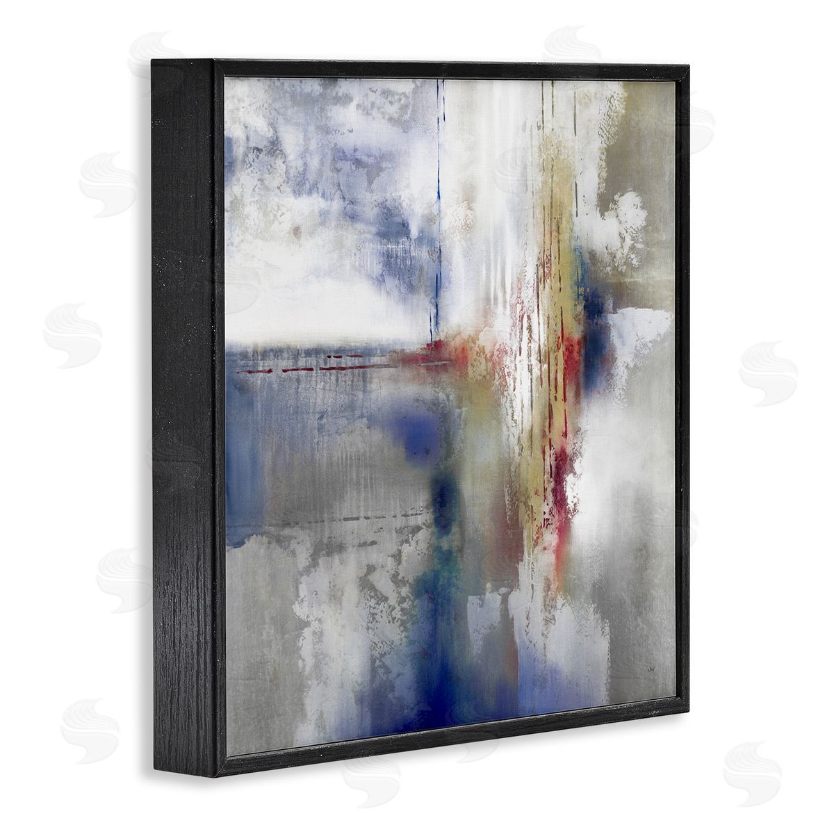 K. Nari Abstract Brush Strokes Composition Black Framed Glicee Wall Art Print
