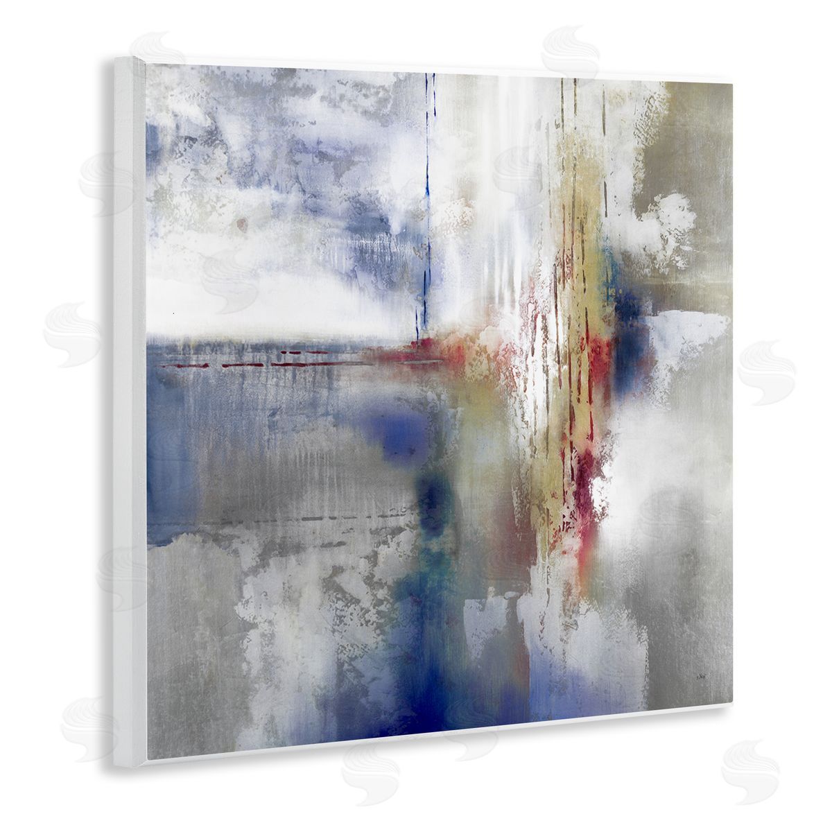 K. Nari Abstract Brush Strokes Composition Wooden Wall Plaque Art Print
