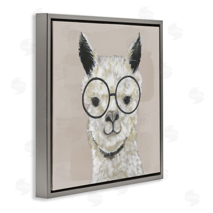 Tava Studios | Happy Alpaca Glasses Portrait