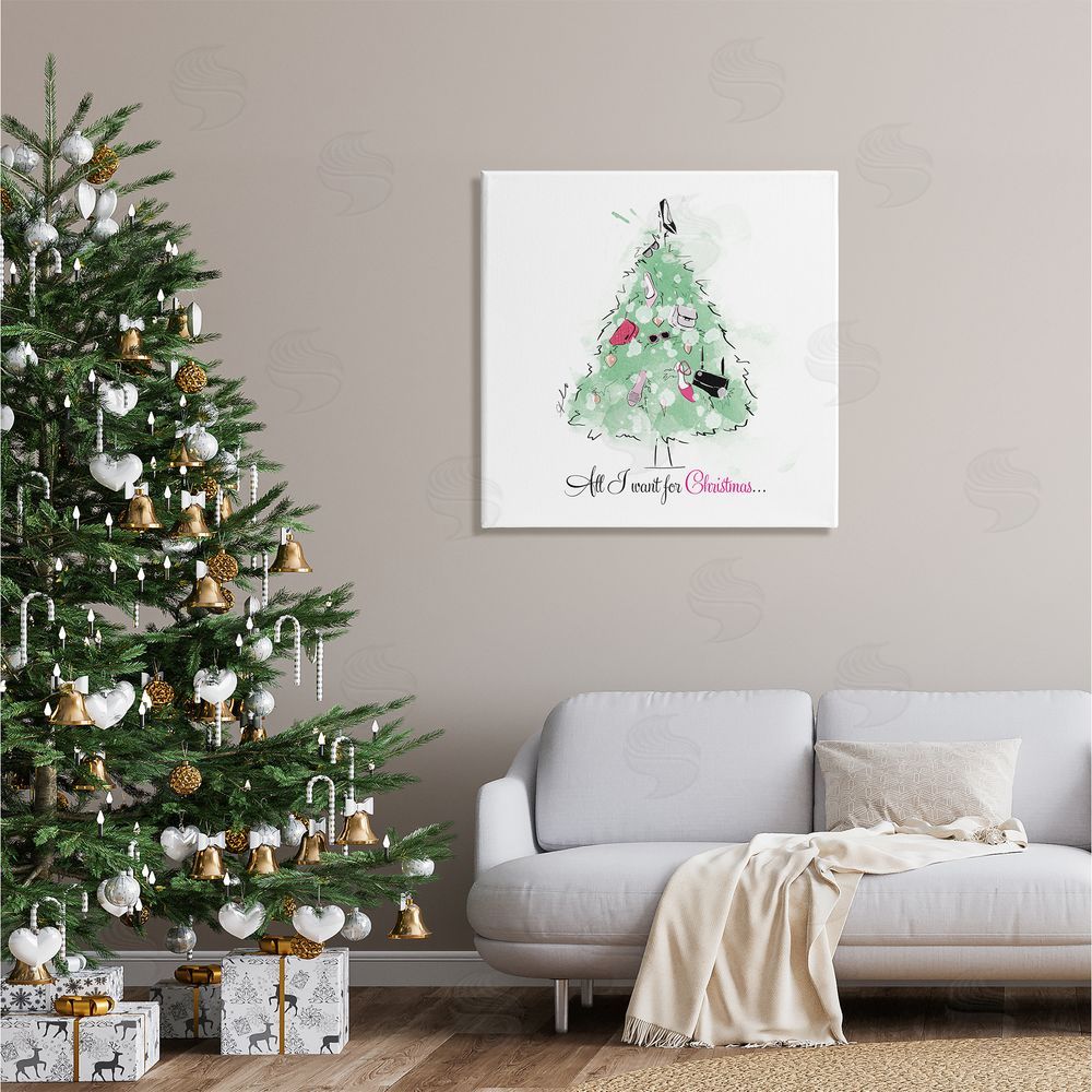 Alison Petrie All I want For Christmas Fashion Canvas Wall Art in Room
