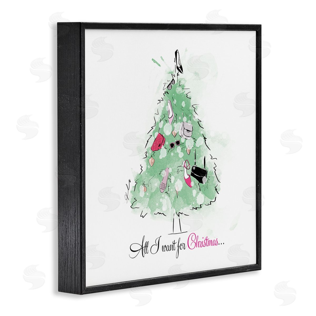 Alison Petrie All I want For Christmas Fashion Black Framed Glicee Wall Art Print