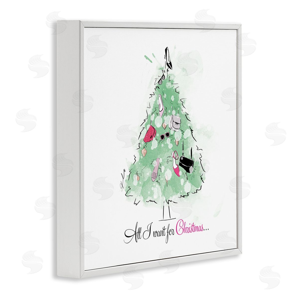 Alison Petrie All I want For Christmas Fashion White Framed Glicee Wall Art Print