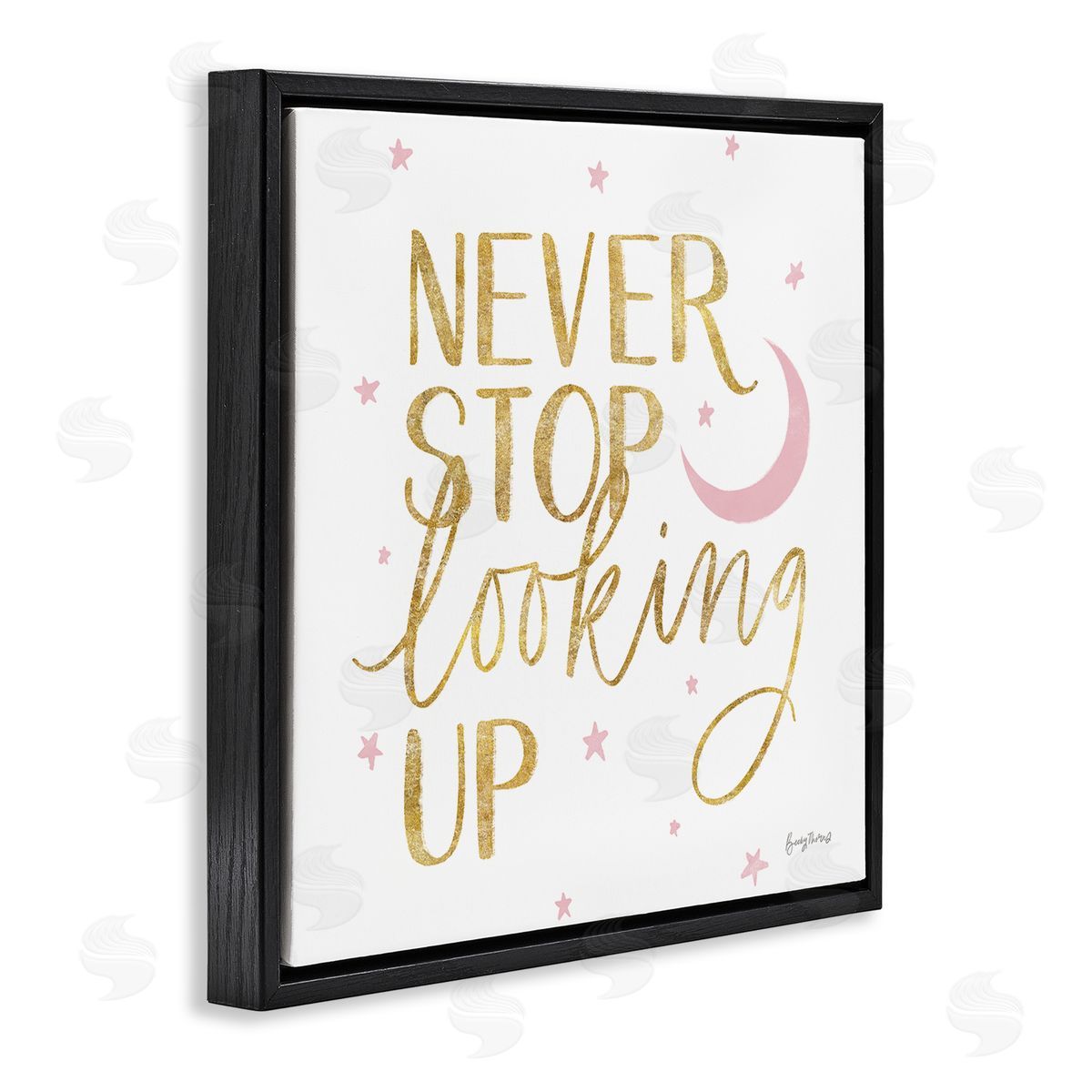 Becky Thorns Never Stop Looking Up Glam  Black Floating Frame Canvas Wall Art Print