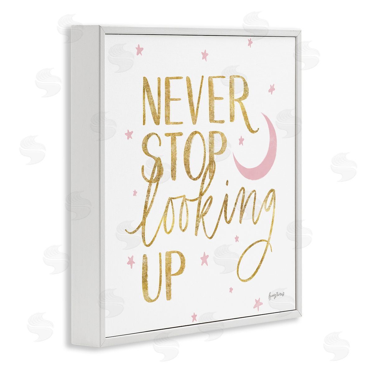 Becky Thorns Never Stop Looking Up Glam  White Framed Glicee Wall Art Print