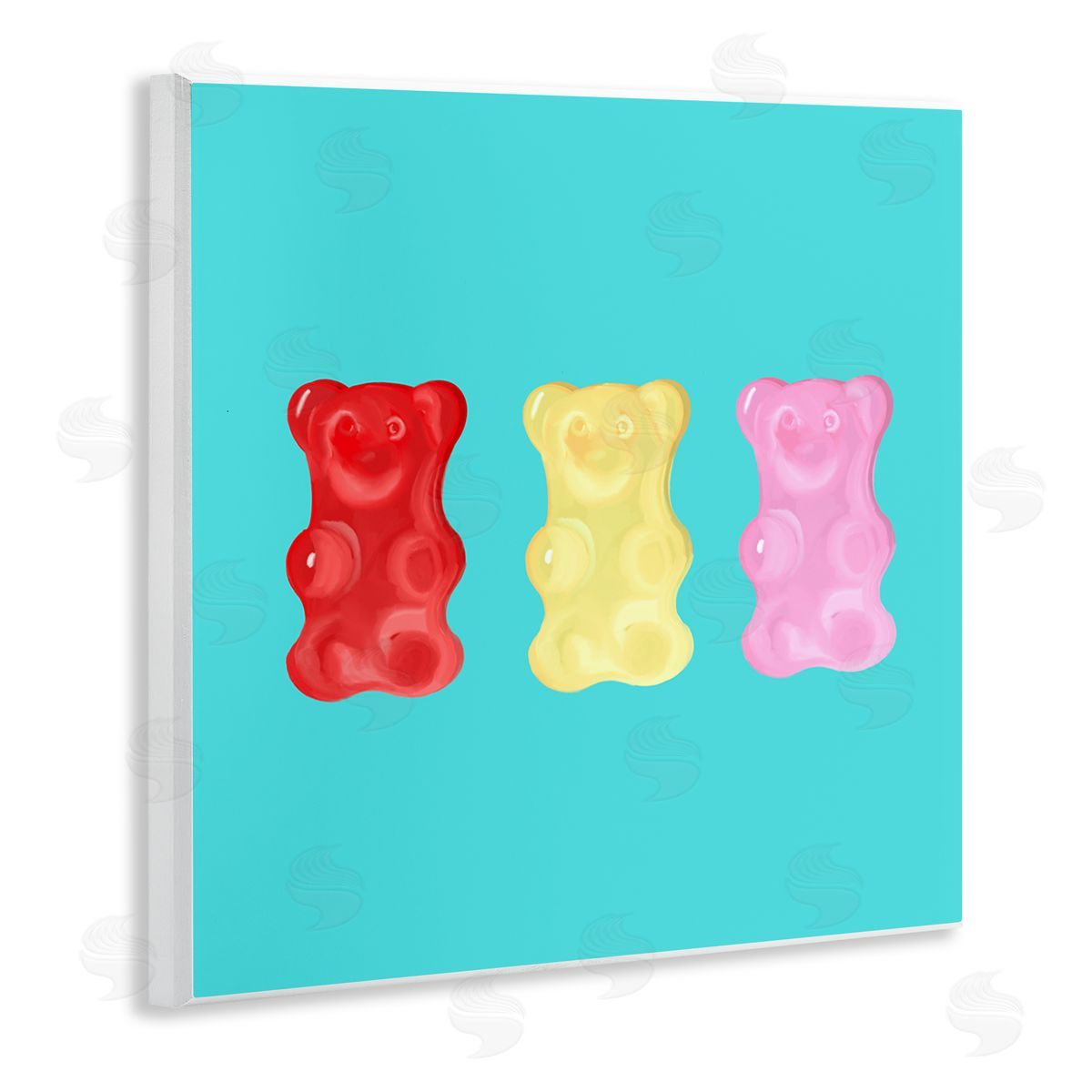 Cute Gummy Bear Candies Wood Plaque Wall Art, Home Decor by Ashley Singleton