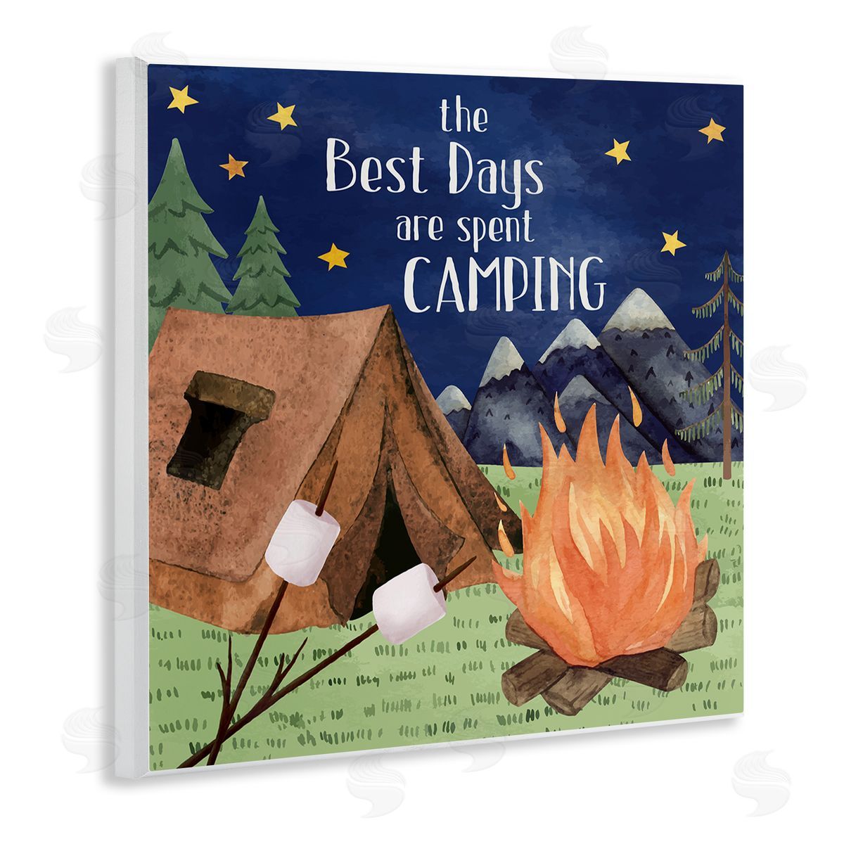 Nicole DeCamp Best Days Spent Camping Scenery Wooden Wall Plaque Art Print