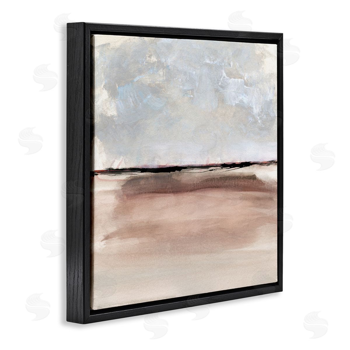 Susan Jill Abstract Vast Landscape Scenery Black Floating Frame Canvas Wall Art Print