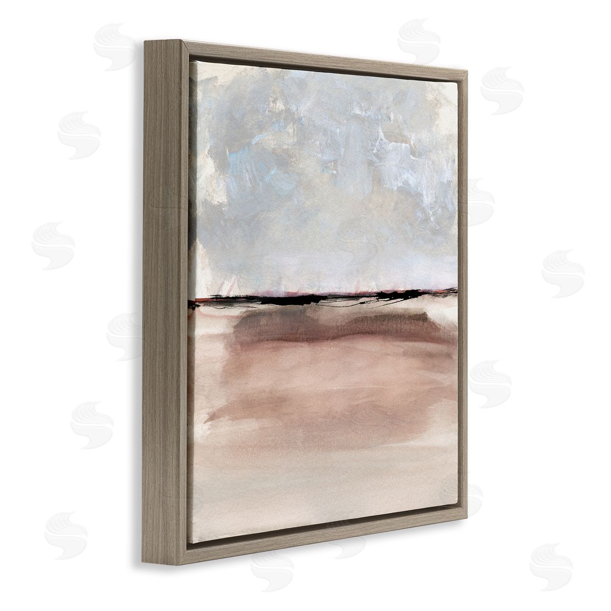Susan Jill Abstract Vast Landscape Scenery Brown Floating Frame Canvas Wall Art Print