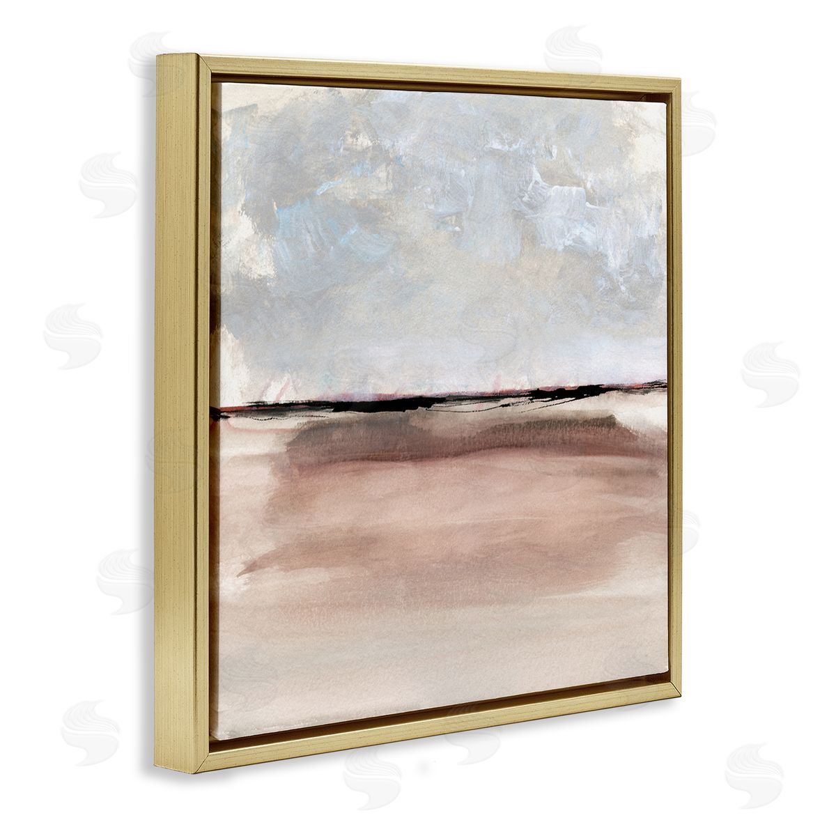 Susan Jill Abstract Vast Landscape Scenery Gold Floating Frame Canvas Wall Art Print