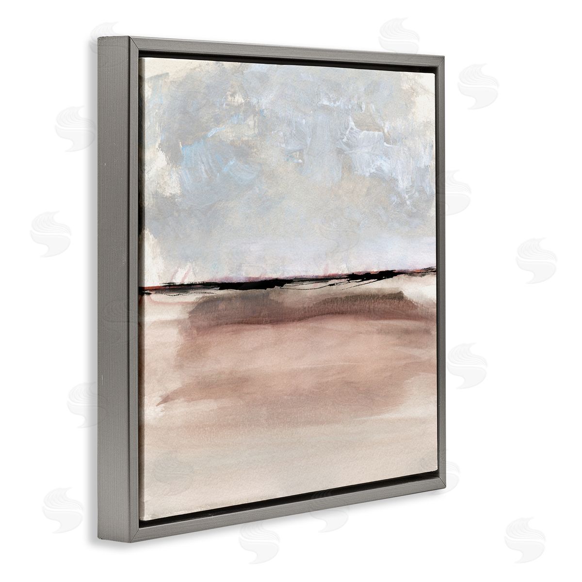 Susan Jill Abstract Vast Landscape Scenery Gray Floating Frame Canvas Wall Art Print